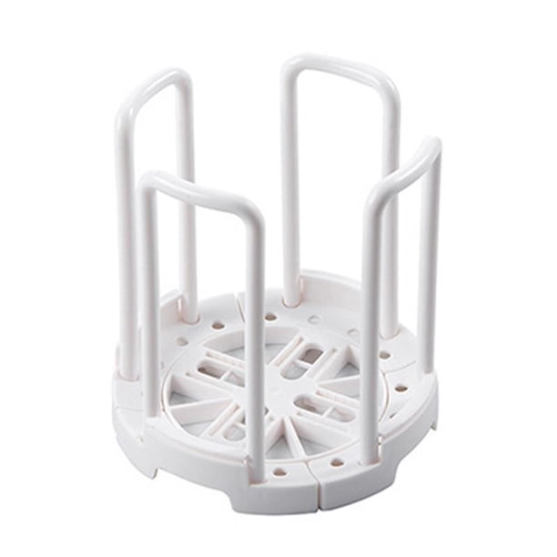 Cateissary Estante para secar platos, cuenco, soporte de almacenamiento en seco, encimera, utensilios de cocina, vajilla, escurridor, accesorio Organizadores de utensilios de cocina Blanco