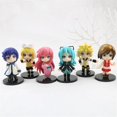 thumbnail image 3 of Original nuevo 10 cm Hatsune Miku dibujos animados Kawaii cantante Virtual Manga estatua pelo verde negro gabardina cool PVC figura de acción, 3 of 4