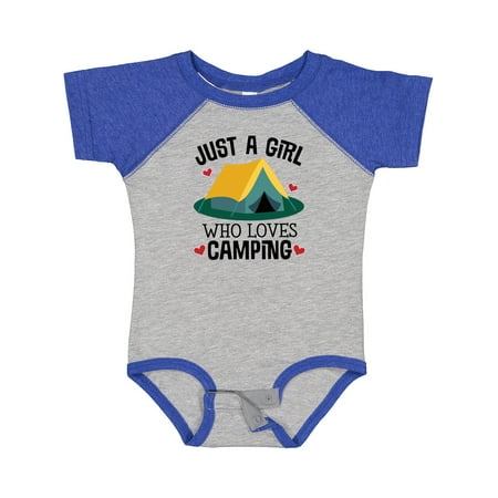 

Inktastic Just a Girl Who Loves Camping Gift Baby Girl Bodysuit