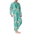 thumbnail image 2 of Fotbe Alapaca in Boho Pijama de Hombre con Estampado de Manga Larga, Conjunto de 2 Piezas, Ropa de Dormir Suave y Cómoda con Bolsillos-Large, 2 of 7
