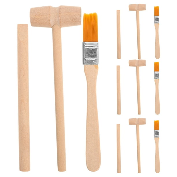 Kit de excavación arqueológica infantil de 4 piezas con mini martillo, cepillo, cincel y piedras preciosas. Juguete educativo STEM para juegos de simulación de excavación.