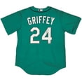 thumbnail image 2 of Seattle Mariners Ken Griffey Jr. Autographed Teal Nike Jersey Size L Beckett BAS Witness 212481, 2 of 2