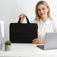 thumbnail image 5 of JOGZMZ Quilted Laptop Bag for Women, Lightweight Nylon Shoulder Bag with Padded Protection, Handheld Tote for Commute and Travel, Fits 14 Inch Notebook, 5 of 7