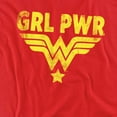 thumbnail image 2 of Wonder Woman Girl Power Yellow Women's Crop Top T-Shirt, Red, X-Large, 2 of 4