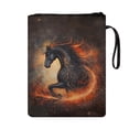 thumbnail image 2 of HELLHERO Starry Fire Horse Book Cover Sleeve Pouch Book Covers for Zipper Reusable Polyester with Waterproof and Handle, 2 of 8