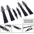 thumbnail image 5 of CCJH Metal Garage Door Decorative Hardware Hinges Carriage House Accents Screw Mounted 6 PCS Black, 5 of 6
