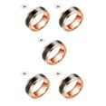 thumbnail image 1 of Jumpingount Anillo de temperatura Acero Emoción Anillos de humor Pareja Joyería de mano sensible inteligente, Tamaño 9, Oro rosa Oro rosa 9 # 5piezas Jumpingount  CBP168401, 1 of 6