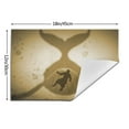 thumbnail image 3 of ZNDUO Placemats, 6 PCS Heat Resistant Stain Resistant Woven PVC Insulation Placemats, Durable Washable Elegant Table Mats for Dining-Underwater Whale Silhouette, 18"x12", 3 of 6