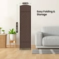 thumbnail image 3 of 6-ft Folding Room Divider with Diamond Design, 6-Panel No Assembly Required, Freestanding,Coffee, 3 of 7