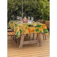 thumbnail image 4 of 60x84 Inch Outdoor Tablecloth with Umbrella Hole Zipper Rectangle Saint Patrick's Day Rectangular Tablecloths Outside Waterproof Orange Gnomes Hat Boot Rainbow Clovers Patio Table Cover for Picnic, 4 of 8