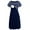 Navy Stripe-Navy, variant on Women's Short Sleeve Maternity Nursing Dresses Breastfeeding Clothes
