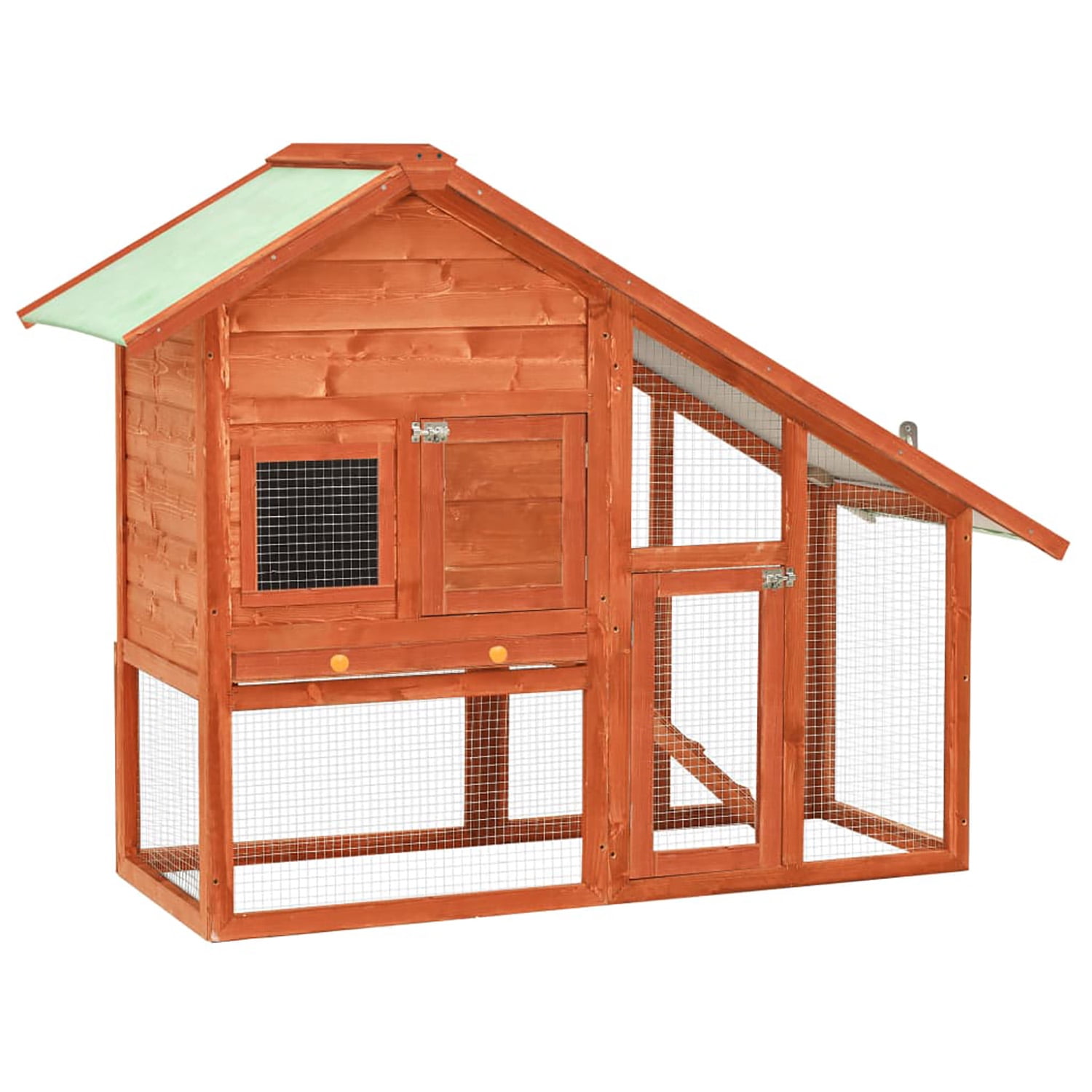 Pefilos 55" Outdoor Rabbit Hutch with Run, Large 2-Story Wooden Bunny Cage for Exercise, Comfort Bunny Condo, Two Doors and a Pull-out Tray Easy to Clean, Orange Pefilos 55" Outdoor Rabbit Hutch with Run, Large 2-Story Wooden Bunny Cage for Exercise, Comfort Bunny Condo, Two Doors and a Pull-out Tray Easy to Clean, Orange