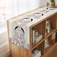 thumbnail image 6 of Table Runners 90 Inches Long Dress Scarves, Easter Bunny Farmhouse Coffee/Dining/Kitchen Table Runner for Living Room, Colorful Eggs Cute Rabbit Grey Country Wooden 13x90 Inch, 6 of 9