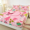 thumbnail image 3 of Castle Fairy Personalized Initial D Twin Sheet Sets 3pcs for Boys Girls,Cartoon Santa Claus Deer Twin Fitted Sheet Microfiber,Merry Christmas Breathable Flat Sheet,Super Cozy Room Decor, 3 of 7