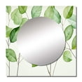 thumbnail image 2 of Designart "Minimalistic Scenery Of Green Leaves III" Leaves Square Mirror For Wall Decor - Large Green Square Printed Wall Mirror Art - Square Traditional Mirror - Wall Mounted Square Large Mirror, 2 of 5