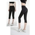 thumbnail image 5 of Tittly Capri Pants for Women Yoga Pants Women's Yoga Pants With Pockets High Waisted Legging For Workout Leggings for Women Sweatpants Women Black L, 5 of 5