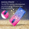 thumbnail image 3 of FIEWESEY for LG K40 Case,Liquid Glitter Diamond Quicksand Cute TPU Protective Cover for Girls and Women Phone Case for LG K40/LG Solo Lte/LG LMX420/LG X4 2019(Red/Blue), 3 of 7