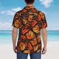 thumbnail image 5 of Men's Short Sleeve Hawaiian Shirt Tropical Print Casual Button Down Aloha Shirt, 5 of 8