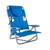 Ostrich On-Your-Back Outdoor Lounge 5 Position Reclining Beach Lake Chair, Blue