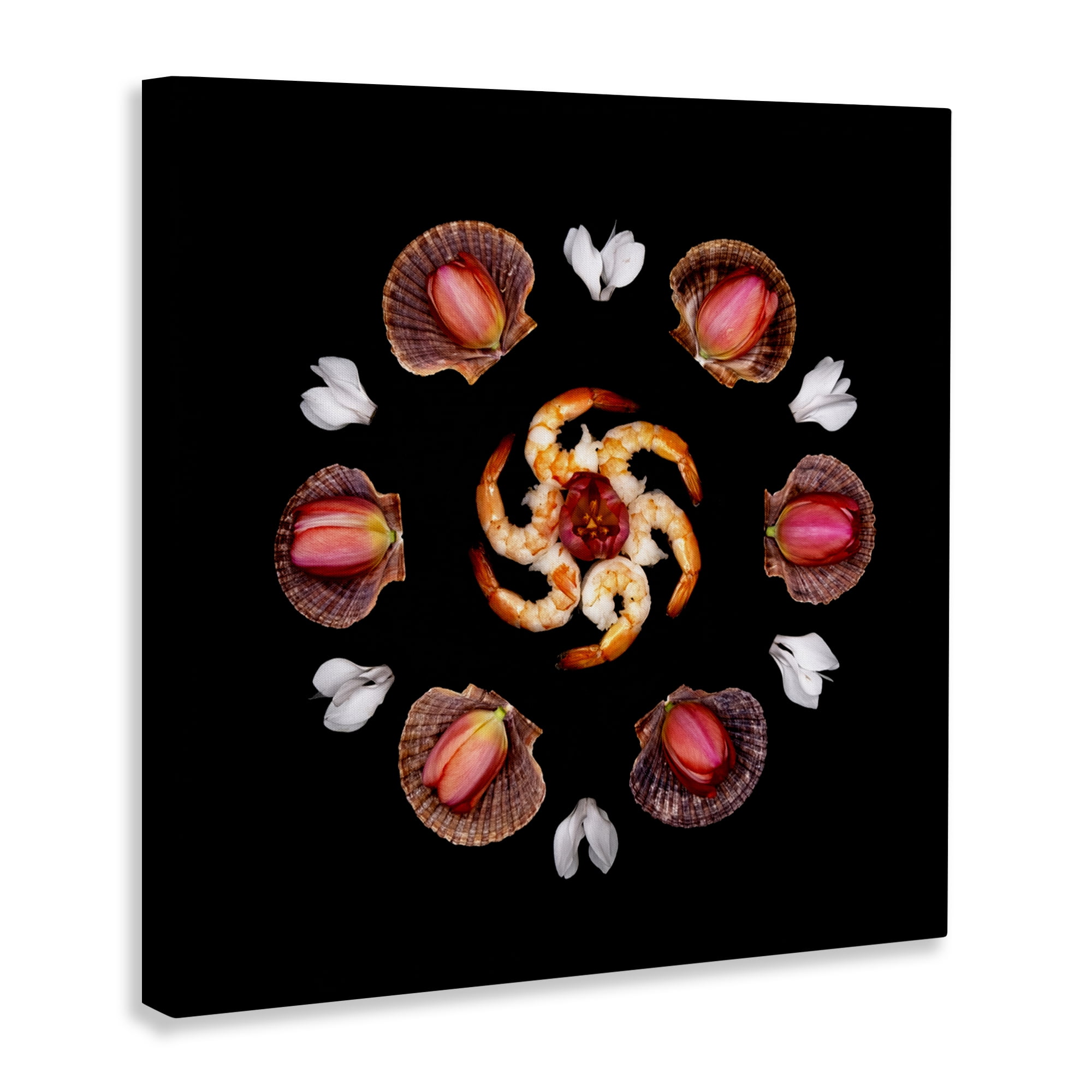 Stupell Industries Seashells & Tulips Symmetry Canvas Wall Art, design by Beth Adoette