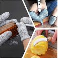 thumbnail image 4 of TianQi 10pcs Breathable Cut Resistant Finger Cots Protection Reusable Durable Non Slip Finger Thumb Protector Gloves for Work Kitchen Garden Sculpture Grinding Stained Glass(Grey), 4 of 5