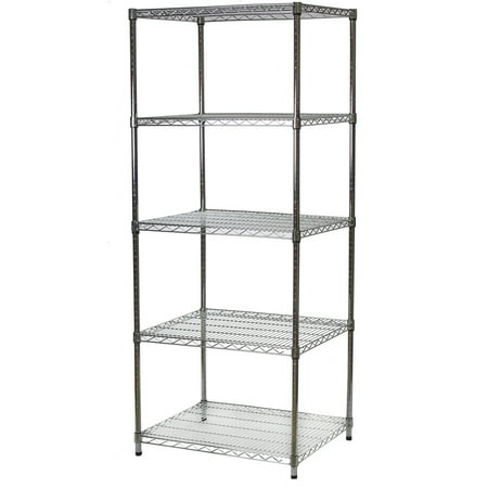 

Chrome Wire Shelving with 5 Shelves - 24 d x 30 w x 54 h (SC243054-5)