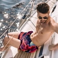 thumbnail image 2 of luoweisi Men's Beach Shorts Quick Dry Swim Trunks with Mesh Lining Galaxy 2XL, 2 of 5