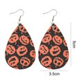 thumbnail image 2 of Colgante de cuero de doble cara de Halloween, pendientes colgantes, 2 of 5