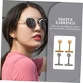 thumbnail image 4 of 2pares Pendientes De Acero Inoxidable Pequeños Joyas Sencillos De Botón Pendientes De Mujer Para Uso, 4 of 5