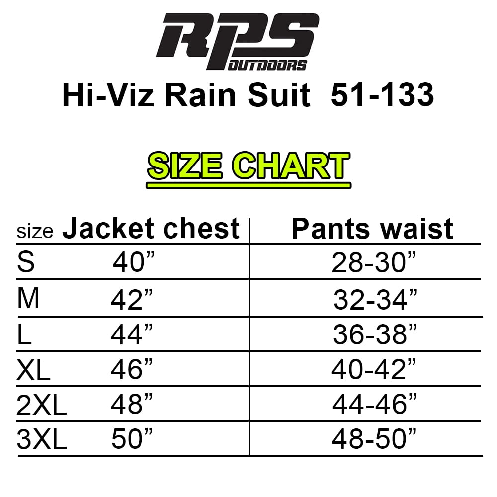 RPS Outdoors Hi-Viz Rainwear Suit - Yellow - M