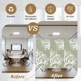 thumbnail image 5 of Coral Sage Green Window Privacy Film, Coastal White Ocean Marine Nautical Beach Static Cling UV Sun Blocking Heat Control Window Tint, Non-Adhesive One Way Windows Privacy Cover 17.7''x78.7'', 5 of 7