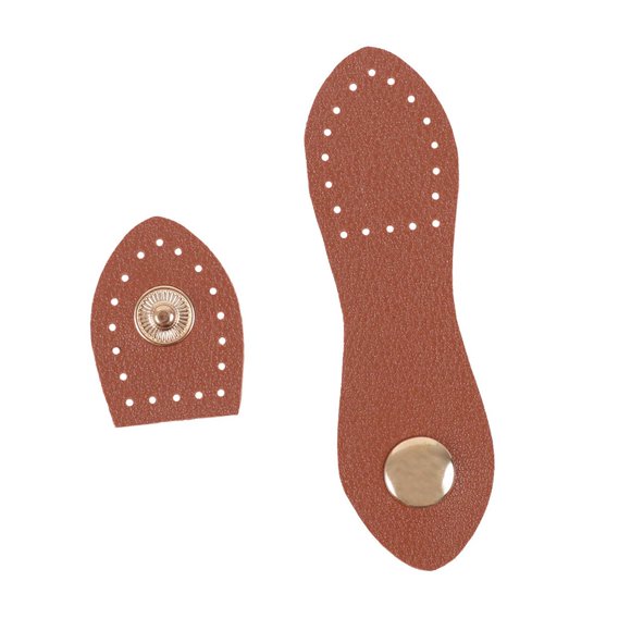 5x Hebillas de Bolso Botones de Bolso de Cuero para Chaquetas Bolso Bandolera Bolsa Casual Mujer Marrón