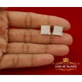 thumbnail image 3 of King of Bling's 925 Yellow 0.72ct Silver Cubic Zirconia Women's & Men's Hip Hop Square Earrings, 3 of 10