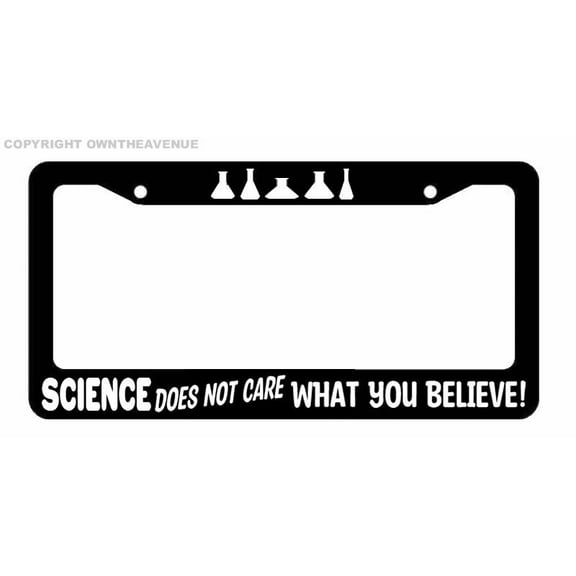 Science Geek Joke Nerd Funny Genius Car Truck Auto Truck License Plate Frame