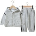 thumbnail image 4 of Kiijoy Boys Outfits Winter Sweatsuit Fleece Long Sleeve Zip Up Hoodie with Jogger Pants, Sizes 9-10, 4 of 8