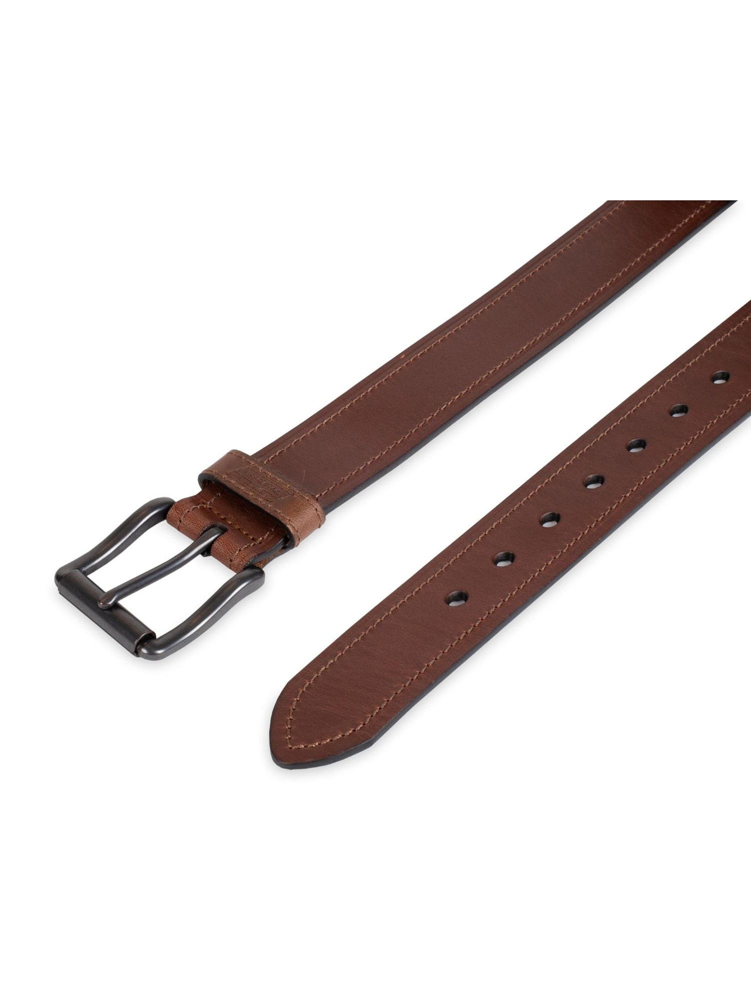 Genuine Dickies Men's Casual Brown Leather Work Belt with Roller Buckle (Regular and Big & Tall Sizes) - image 3 of 5