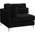 thumbnail image 2 of Meridian Furniture Julia Black Velvet Modular Corner Chair, 2 of 7