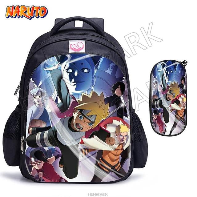 Sac à Dos Enfant Naruto - Cartable Garçon École Primaire 43 Cm - Bretelles Réglables Et Confortables