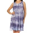 thumbnail image 1 of Sakkas Marta Women's Casual Summer Tie Dye Flowy Boho Maxi Sleeveless Dress Loose - 362107-Grey - One Size, 1 of 5