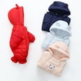 thumbnail image 3 of SYNPOS Baby Boy Girl Bear Hooded Puffer Snowsuit Newborn Winter Jumpsuit Jacket, 3 of 4