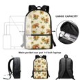 thumbnail image 6 of Uourmeti Personalized School Backpack for Outdoor Travel, 17 Inch Adjustable Padded Straps Student Bookbag, Watercolor Sunflower & Horse Pattern, 6 of 6