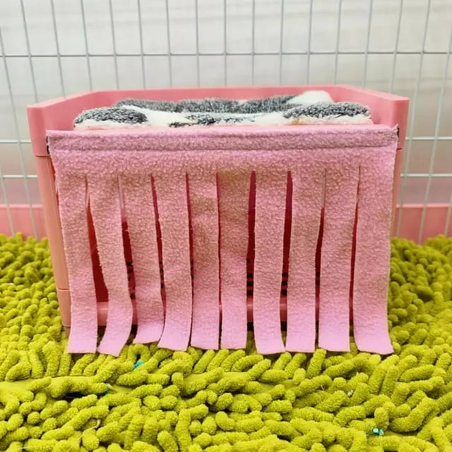 MesaSe Rideau de Porte à Pompons pour Lit de Maison de Cache Doux et Confortable pour Cage de Cochon d'Inde - Accessoires Lavables pour Petits Animaux