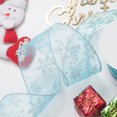 thumbnail image 5 of Snowflake Glitter Wired Ribbon for Christmas Tree, Gift Wrapping, 2.5 Inch x 10 Yards Sheer Organza Ribbon with Glitter Snowflake Pattern for Crafts, Bows Making, Garlands, 5 of 5