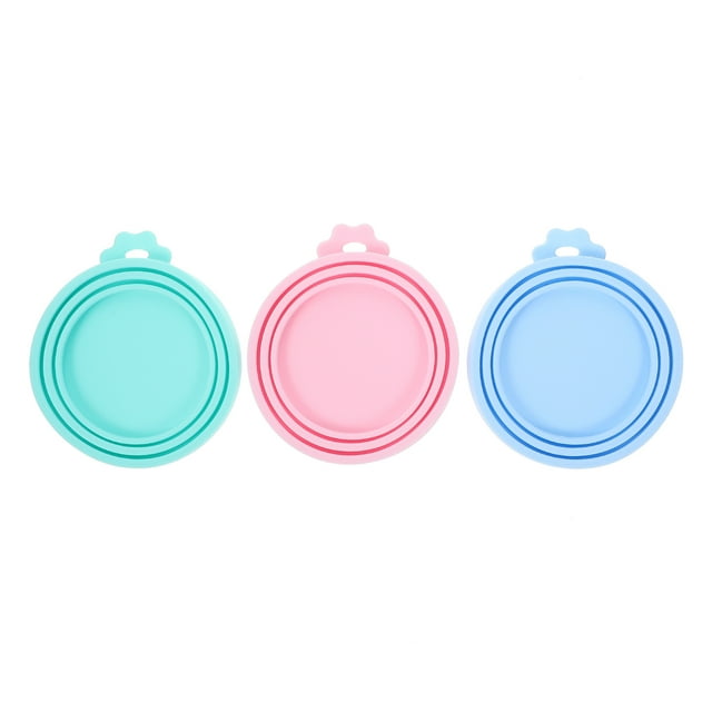 3 Pcs Couvercles en Silicone pour Boîtes de Conservation, Couvercles Universels pour Nourriture de Chat