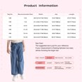 thumbnail image 7 of CHICTRY Kids Girls Loose Ripped Jeans Wide Leg Distressed Denim Pants,Sizes 3-15 Blue-A 170, 7 of 7