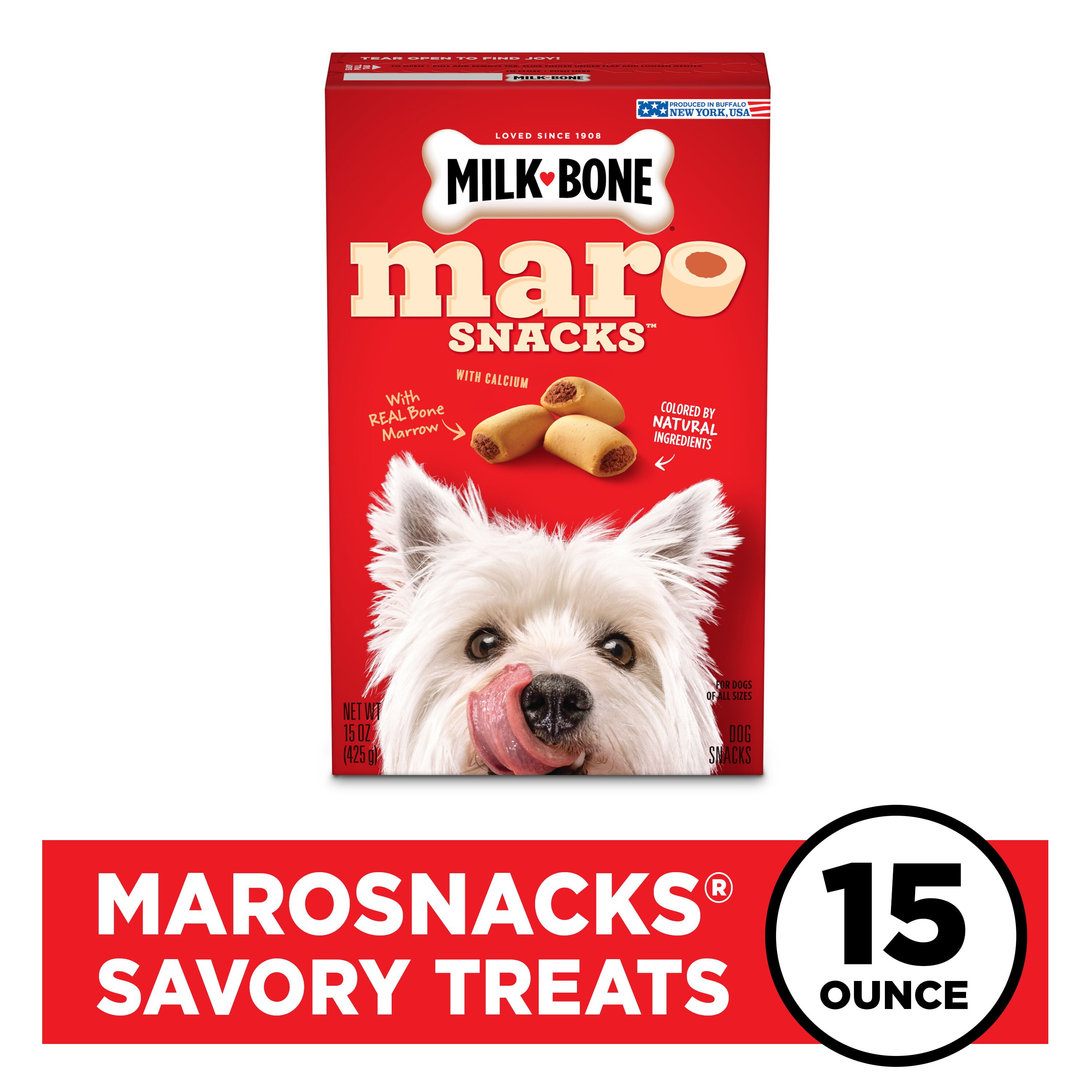 MilkBone MaroSnacks Small Dog Treats With Bone Marrow, 15 Ounces