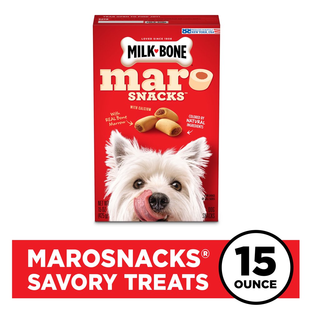 MilkBone MaroSnacks Dog Treats, 15Ounce (Packaging May Vary