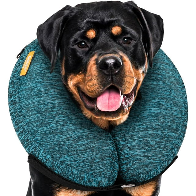 GFDYREE Dog Cones for Large Dogs to Stop Licking, Soft Cone for Dogs After Surgery, Inflatable Dog Cone Alternative Dog Donut Collar Protective Recovery Cone E Collars for Dogs and Cats - Bl