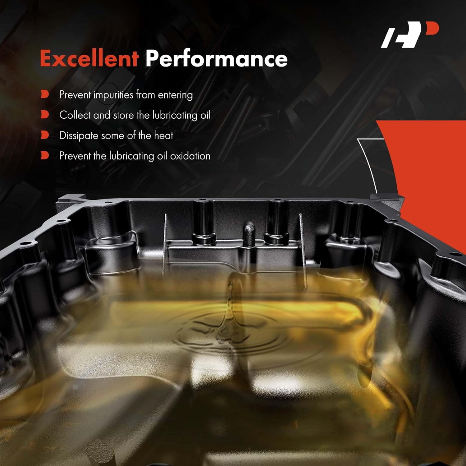 A-Premium Engine Oil Pan with Drain Plug Compatible with Ford F-150 2010-2014 F-250/350 Super Duty 2011-2019 V8 6.2L