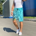thumbnail image 3 of Daiia Coral And Seashell On The Beach Mens Woven Stretch Pajama Short,Short Pajama Pants-4X-Large, 3 of 7
